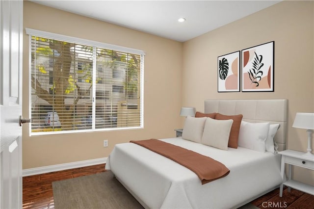 bedroom featuring wood-type flooring