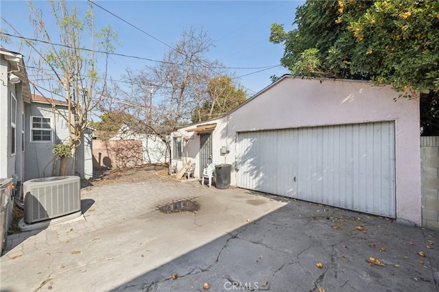 garage featuring cooling unit