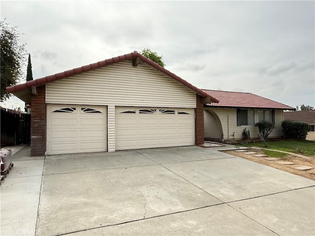 ranch-style home with a garage