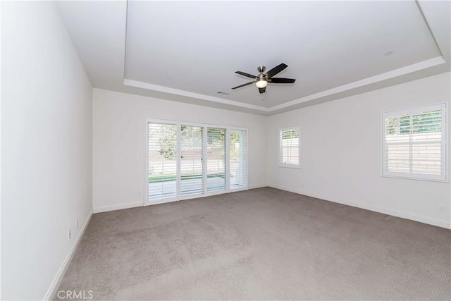 12430 Altura Dr, Rancho Cucamonga, CA 91739 - carpeted spare room featuring ceiling fan and a raised ceiling
