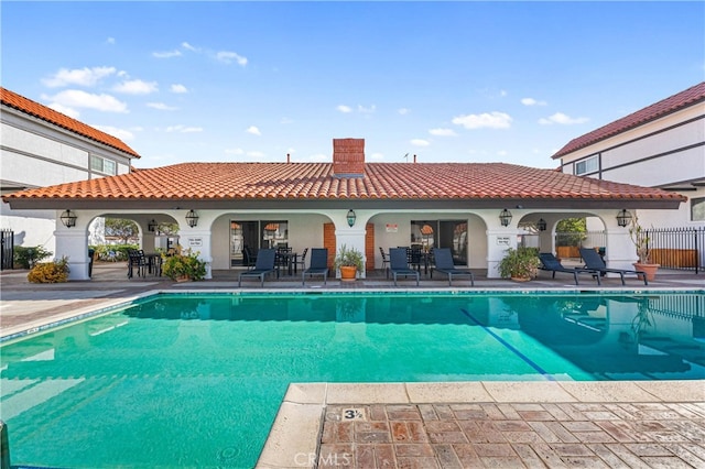 view of pool with a patio area