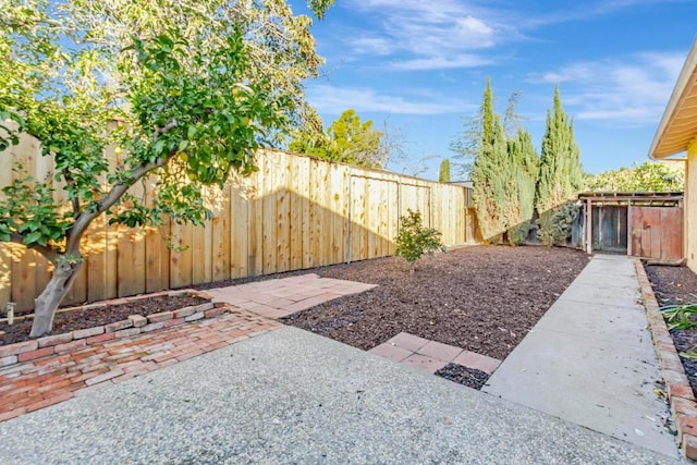 view of yard with a patio