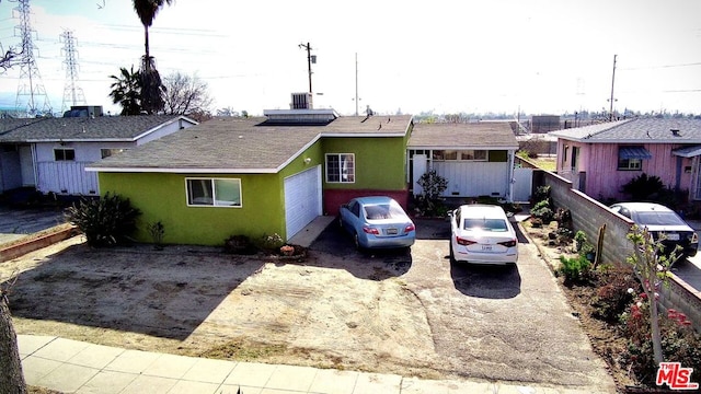 view of front of house with central AC