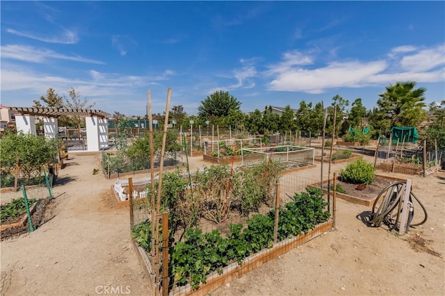 surrounding community featuring a pergola