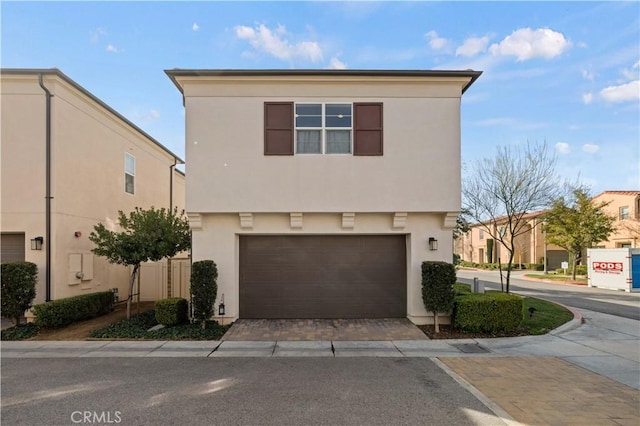 view of property with a garage