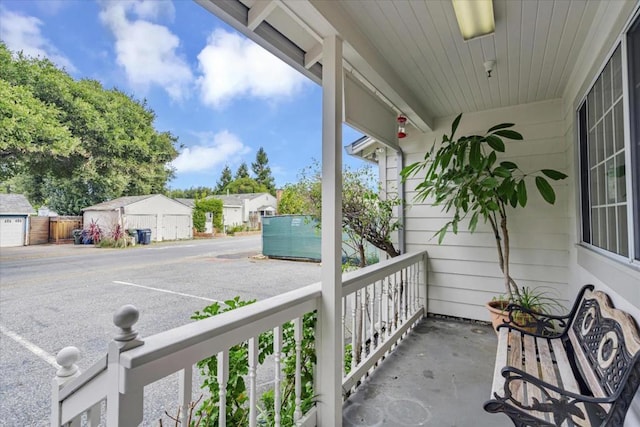 balcony with covered porch