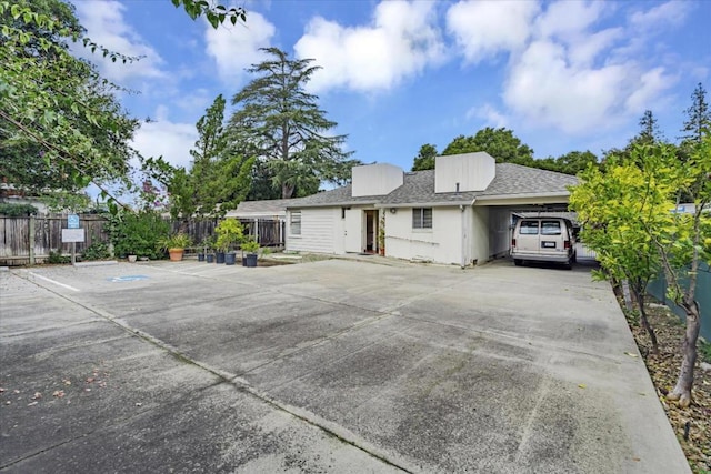 view of ranch-style home