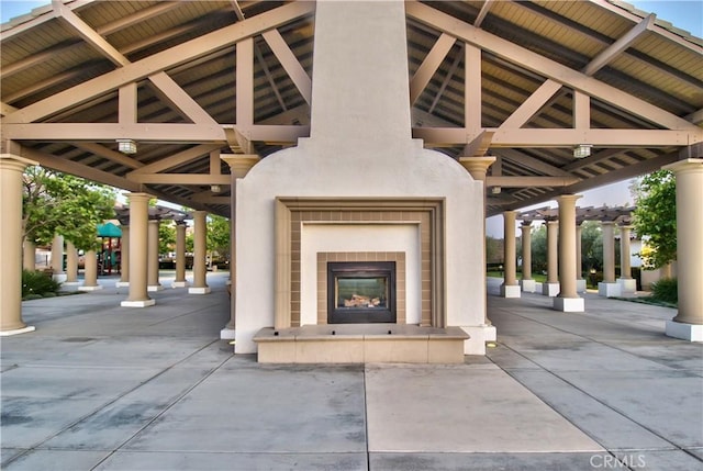 surrounding community featuring a gazebo and a patio