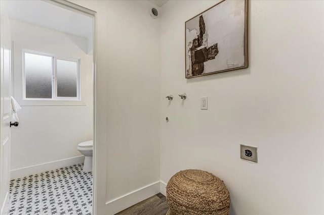 interior space with toilet