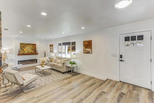 interior space featuring light hardwood / wood-style floors