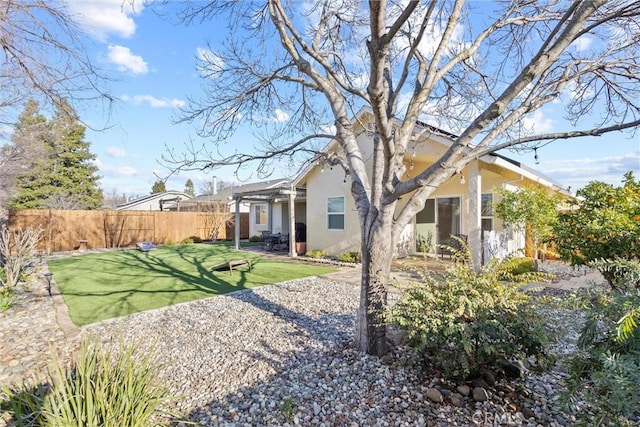 exterior space featuring a pergola