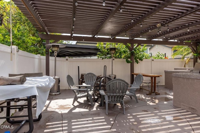 view of patio / terrace with a pergola