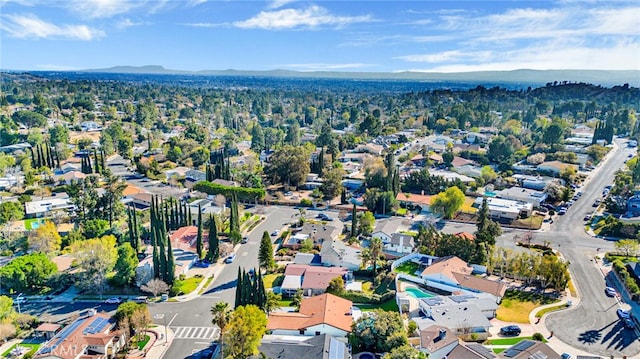 aerial view featuring a mountain view