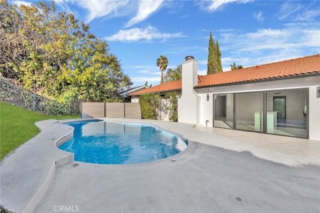 view of pool with a patio area