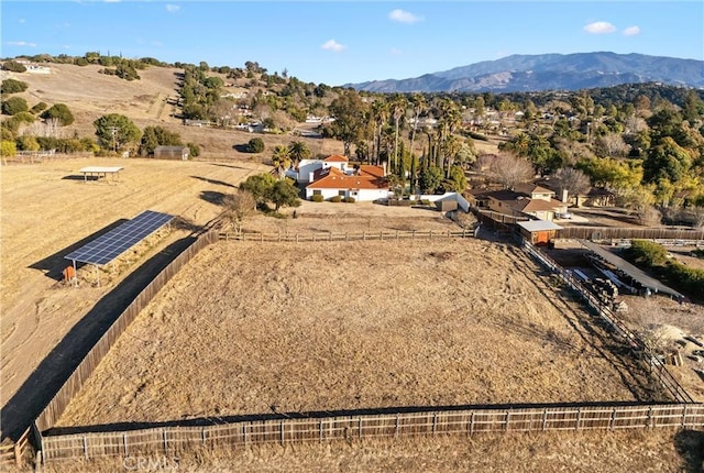 aerial view featuring a mountain view