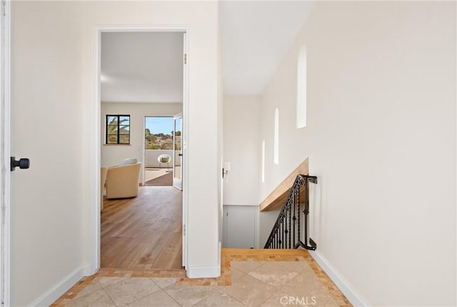 interior space featuring light tile patterned floors