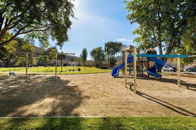 view of jungle gym