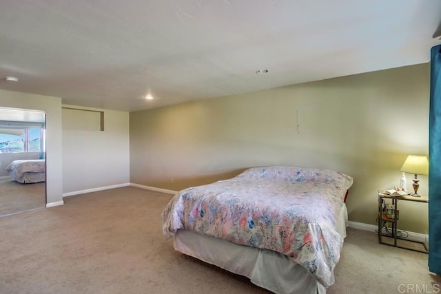 view of carpeted bedroom