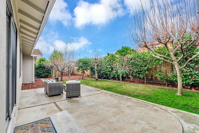 view of patio with outdoor lounge area