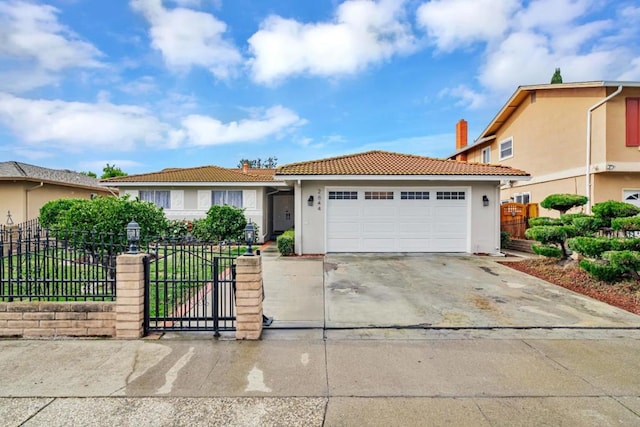 view of front of house featuring a garage