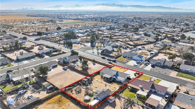 aerial view featuring a mountain view