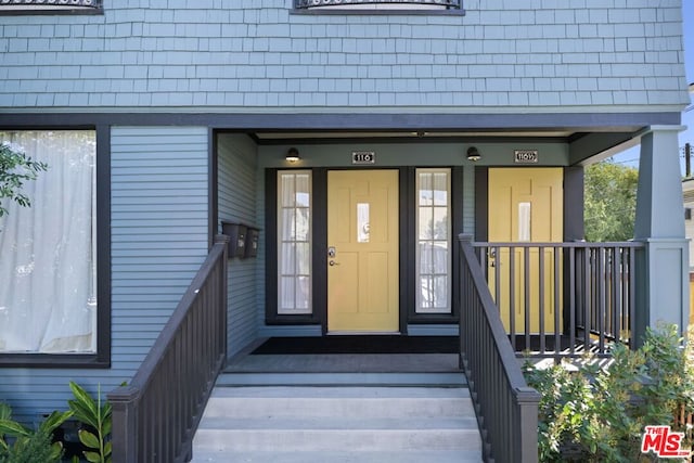 view of doorway to property