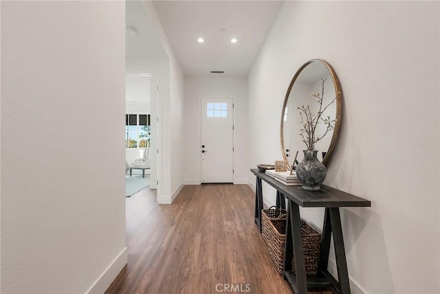 foyer featuring hardwood / wood-style flooring