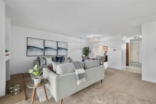 view of carpeted living room