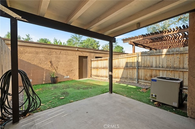 view of patio / terrace with a pergola