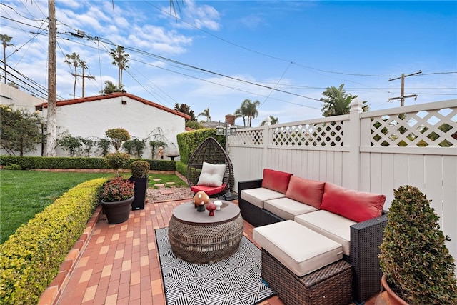 view of patio / terrace with outdoor lounge area