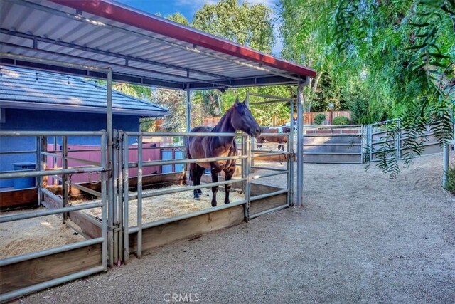 view of horse barn