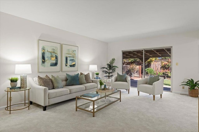 view of carpeted living room