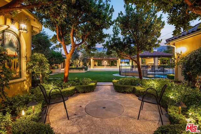 view of patio with a gazebo