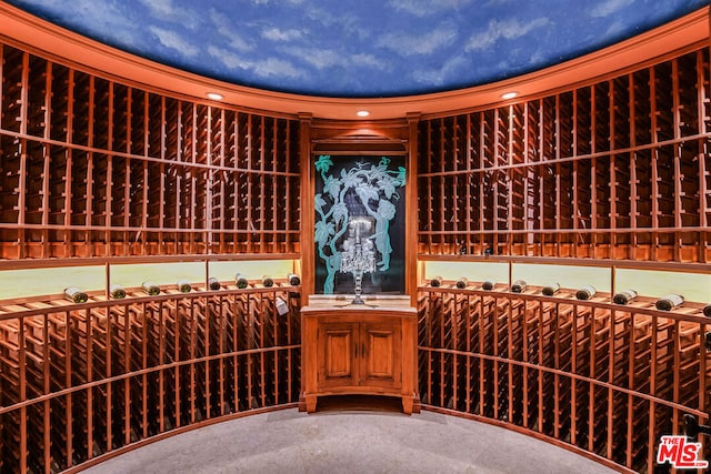 view of wine room