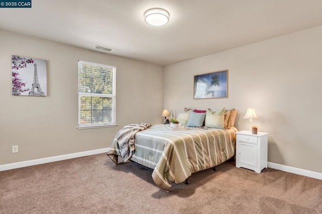 view of carpeted bedroom