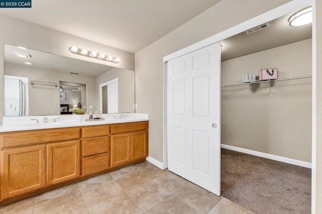 bathroom featuring vanity