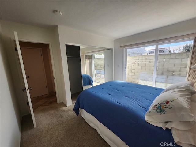 view of carpeted bedroom