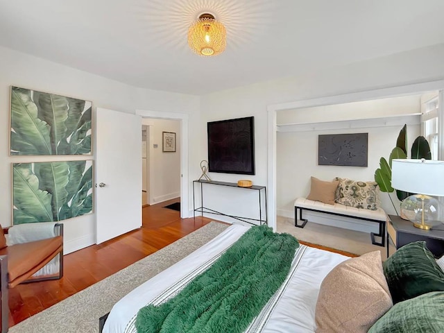 bedroom featuring hardwood / wood-style floors