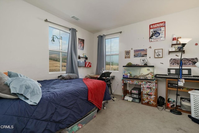 bedroom with carpet