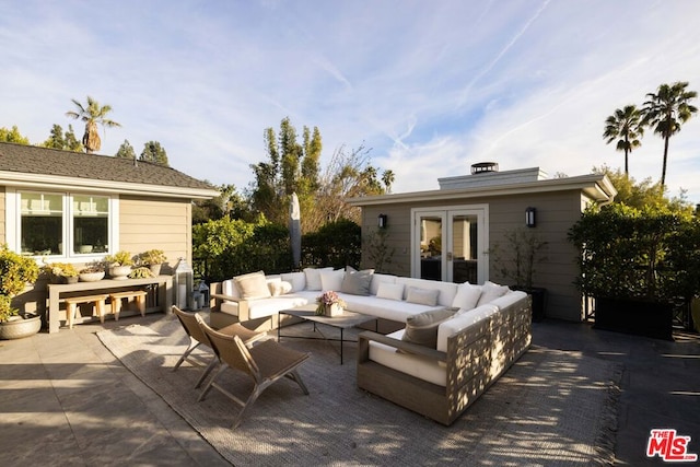 view of patio with outdoor lounge area