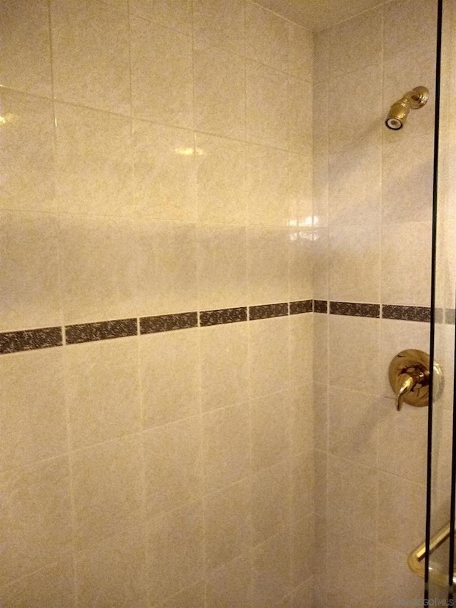 details with tiled shower