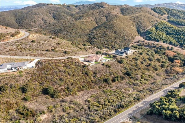 bird's eye view featuring a mountain view