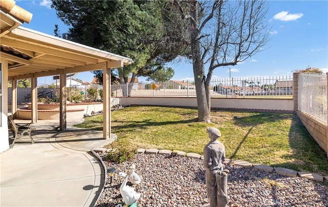 view of yard featuring a patio