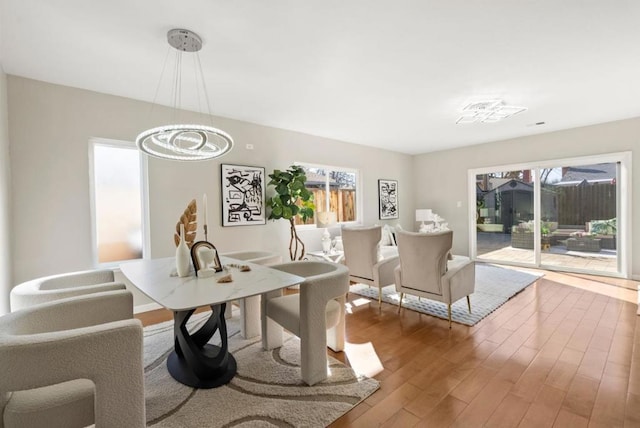 dining room featuring hardwood / wood-style floors