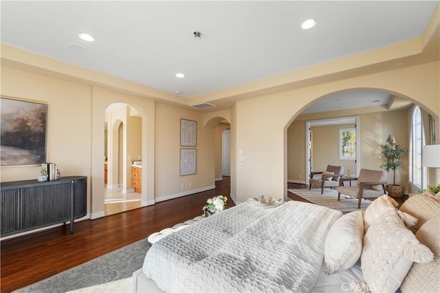 bedroom featuring hardwood / wood-style floors