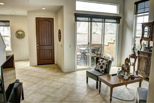 view of tiled foyer