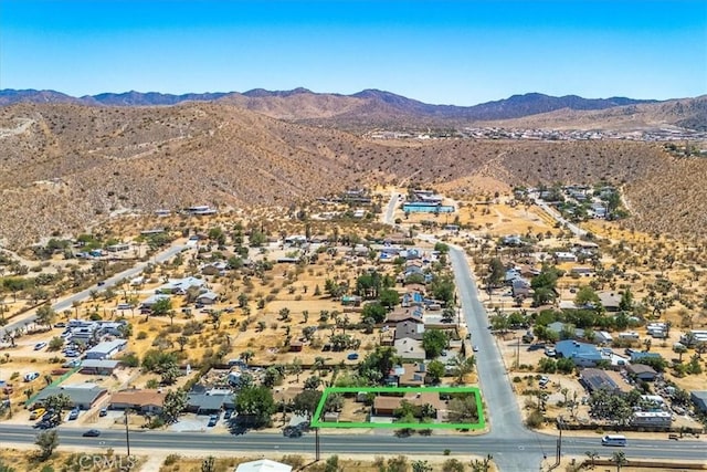 aerial view featuring a mountain view