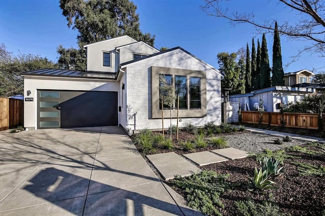 modern home with a garage