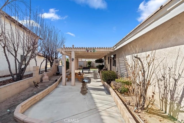 view of patio / terrace with a pergola