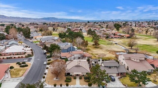 aerial view featuring a mountain view